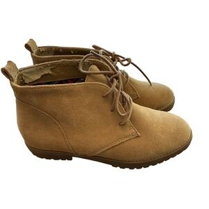 Ralph Lauren Malva Tan Suede Lace Up Chukka Ankle Boots Womens 6B 11424 G15